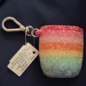 Bath & Body Works Glitter Rainbow Hand Sanitizer Case/Keychain